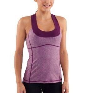Lululemon Scoop Neck Tank Racerback Heathered Plum Purple​​